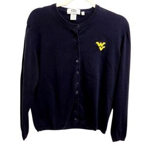 Vantage | Women’s Navy Blue WV University Cardigan Sweater (Size Medium)